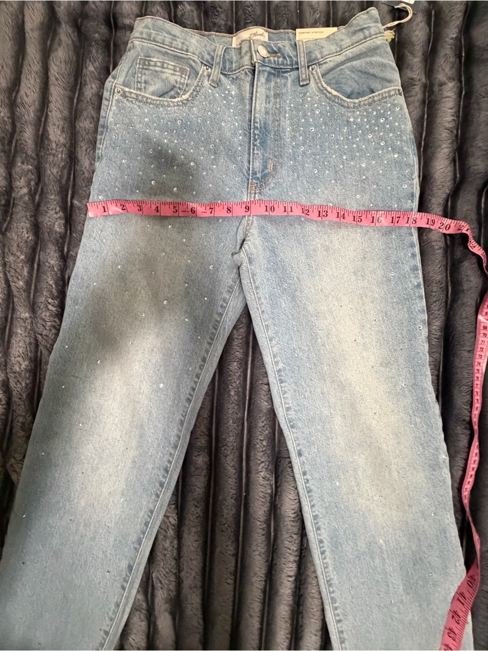 Universal Thread Light Wash Rhinestone Bootcut Jeans - Picture 8 of 9